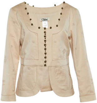Pre-owned Cotton tops Chloé Pre-owned , Beige , Dames - L