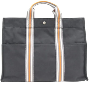 Pre-owned Cotton totes Hermès Vintage , Gray , Dames - ONE Size