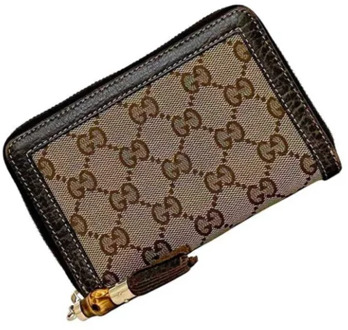 Pre-owned Cotton wallets Gucci Vintage , Brown , Dames - ONE Size