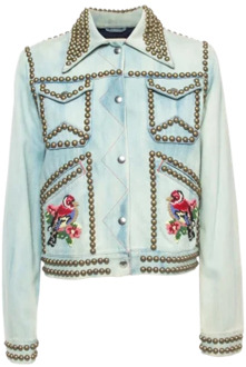 Pre-owned Denim outerwear Gucci Vintage , Blue , Dames - 38 EU