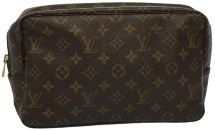 Pre-owned Fabric clutches Louis Vuitton Vintage , Brown , Dames - ONE Size