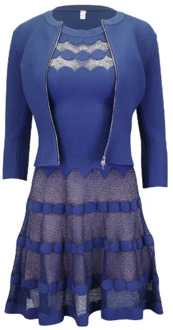 Pre-owned Fabric dresses Alaïa Pre-owned , Blue , Dames - S