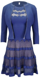 Pre-owned Fabric dresses Alaïa Pre-owned , Blue , Dames - XS