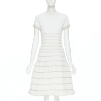 Pre-owned Fabric dresses Alaïa Pre-owned , White , Dames - S