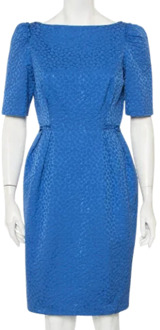 Pre-owned Fabric dresses Carolina Herrera Pre-owned , Blue , Dames - M