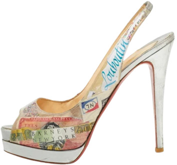 Pre-owned Fabric heels Christian Louboutin Pre-owned , Multicolor , Dames - 38 1/2 EU