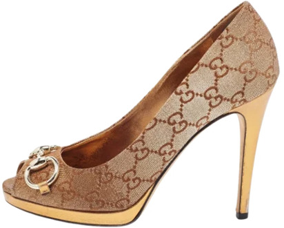 Pre-owned Fabric heels Gucci Vintage , Brown , Dames - 37 EU
