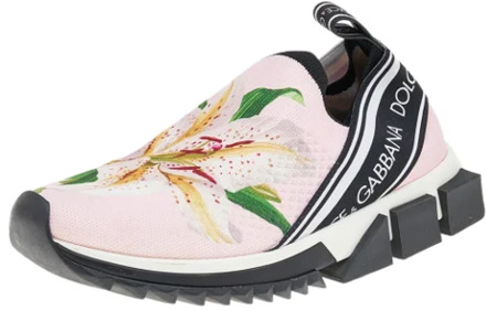 Pre-owned Fabric sneakers Dolce & Gabbana Pre-owned , Pink , Dames - 37 1/2 EU