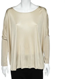 Pre-owned Fabric tops Armani Pre-owned , Beige , Dames - L