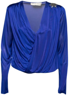 Pre-owned Fabric tops Emilio Pucci Pre-owned , Blue , Dames - M