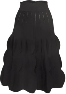 Pre-owned Knit bottoms Alaïa Pre-owned , Black , Dames - M
