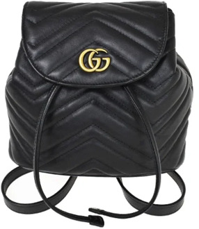Pre-owned Leather backpacks Gucci Vintage , Black , Dames - ONE Size
