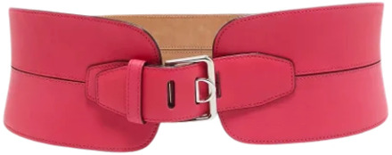 Pre-owned Leather belts Dior Vintage , Pink , Dames - ONE Size