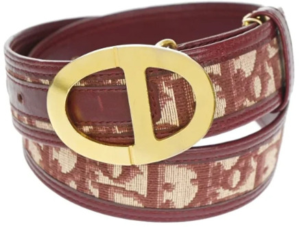Pre-owned Leather belts Dior Vintage , Red , Dames - ONE Size