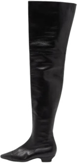 Pre-owned Leather boots Chanel Vintage , Black , Dames - 37 EU