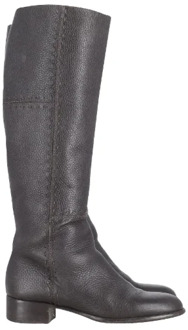 Pre-owned Leather boots Fendi Vintage , Black , Dames - 38 EU