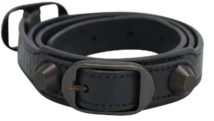 Pre-owned Leather bracelets Balenciaga Vintage , Gray , Heren - ONE Size