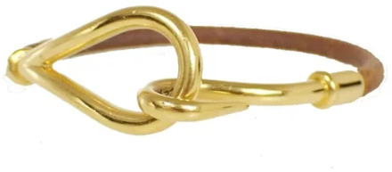 Pre-owned Leather bracelets Hermès Vintage , Brown , Dames - ONE Size