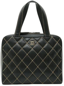 Pre-owned Leather chanel-bags Chanel Vintage , Black , Dames - ONE Size