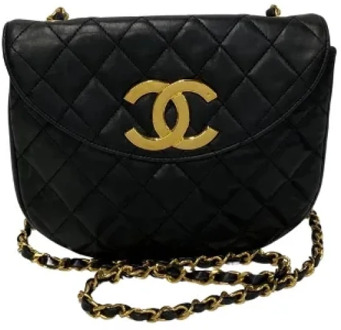 Pre-owned Leather chanel-bags Chanel Vintage , Black , Dames - ONE Size