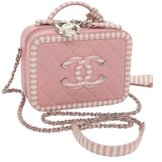 Pre-owned Leather chanel-bags Chanel Vintage , Pink , Dames - ONE Size