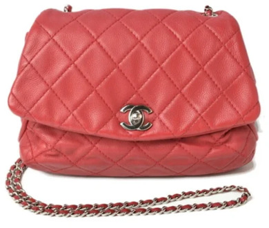 Pre-owned Leather chanel-bags Chanel Vintage , Red , Dames - ONE Size