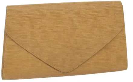 Pre-owned Leather clutches Louis Vuitton Vintage , Beige , Dames - ONE Size