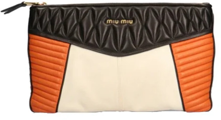 Pre-owned Leather clutches Miu Miu Pre-owned , Multicolor , Dames - ONE Size