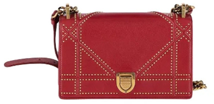 Pre-owned Leather dior-bags Dior Vintage , Red , Dames - ONE Size