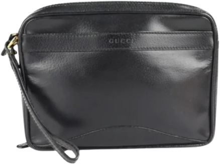 Pre-owned Leather gucci-bags Gucci Vintage , Black , Dames - ONE Size