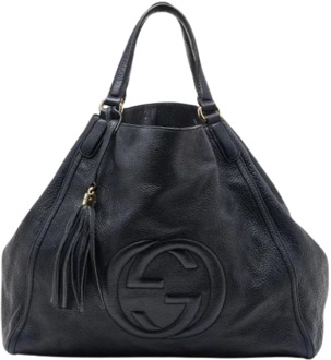 Pre-owned Leather gucci-bags Gucci Vintage , Blue , Dames - ONE Size
