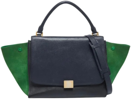 Pre-owned Leather handbags Celine Vintage , Blue , Dames - ONE Size