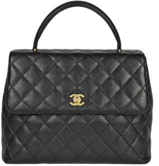Pre-owned Leather handbags Chanel Vintage , Black , Dames - ONE Size