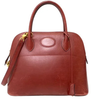 Pre-owned Leather handbags Hermès Vintage , Red , Dames - ONE Size