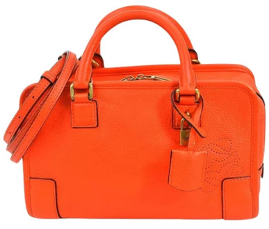 Pre-owned Leather handbags Loewe Pre-owned , Orange , Dames - ONE Size