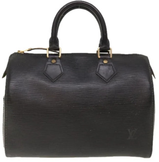 Pre-owned Leather handbags Louis Vuitton Vintage , Black , Dames - ONE Size