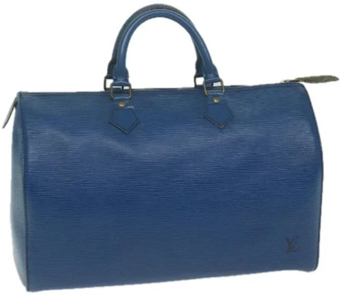 Pre-owned Leather handbags Louis Vuitton Vintage , Blue , Dames - ONE Size