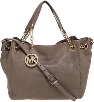 Pre-owned Leather handbags Michael Kors Pre-owned , Beige , Dames - ONE Size