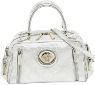 Pre-owned Leather handbags Versace Pre-owned , Gray , Dames - ONE Size