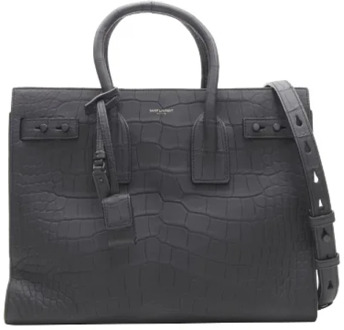 Pre-owned Leather handbags Yves Saint Laurent Vintage , Black , Dames - ONE Size