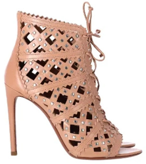 Pre-owned Leather heels Alaïa Pre-owned , Beige , Dames - 37 1/2 EU