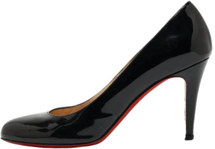 Pre-owned Leather heels Christian Louboutin Pre-owned , Black , Dames - 39 1/2 EU