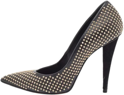 Pre-owned Leather heels Giuseppe Zanotti Pre-owned , Black , Dames - 36 1/2 EU