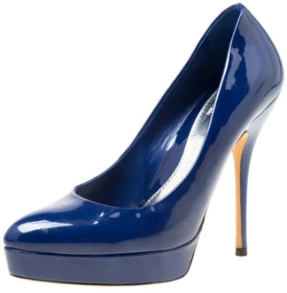 Pre-owned Leather heels Gucci Vintage , Blue , Dames - 36 1/2 EU