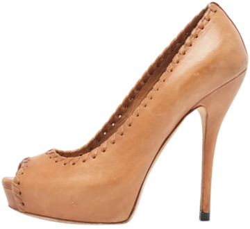 Pre-owned Leather heels Gucci Vintage , Brown , Dames - 35 1/2 EU