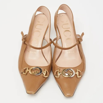 Pre-owned Leather heels Gucci Vintage , Brown , Dames - 36 1/2 EU