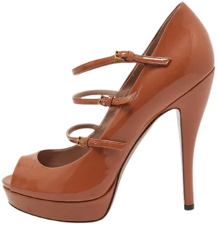 Pre-owned Leather heels Gucci Vintage , Brown , Dames - 39 1/2 EU