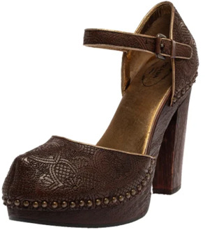 Pre-owned Leather heels Prada Vintage , Brown , Dames - 40 EU