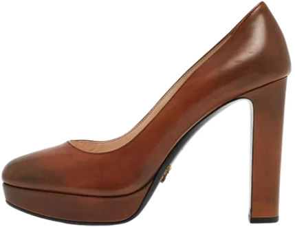 Pre-owned Leather heels Prada Vintage , Brown , Dames - 40 EU