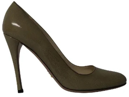 Pre-owned Leather heels Prada Vintage , Green , Dames - 38 EU